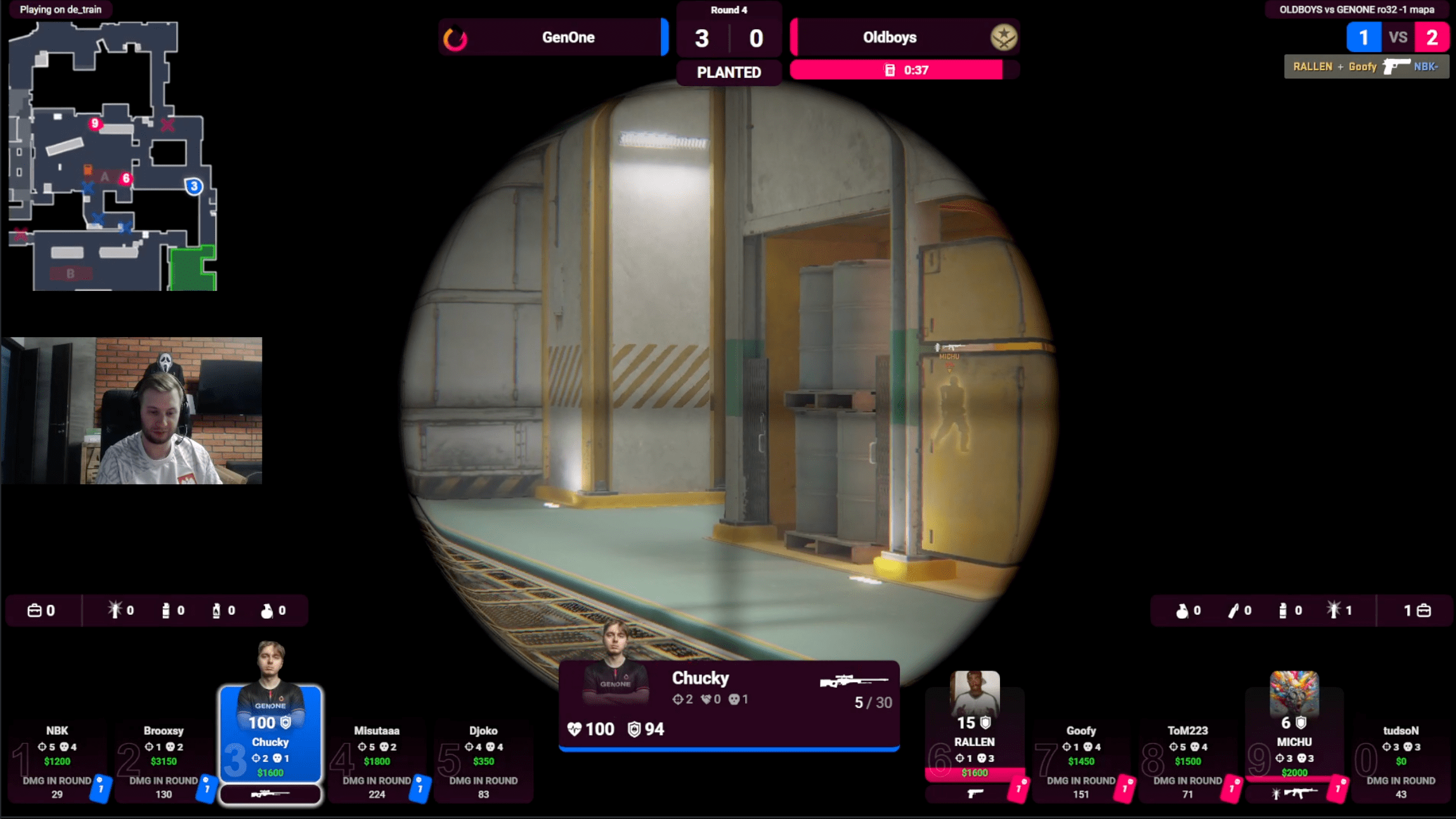 byali using the MyHUD CS2 HUD on stream
